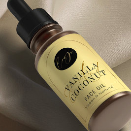 Etiqueta Dourada Moderna 60 ml Frasco Cosmético Envolver Ró