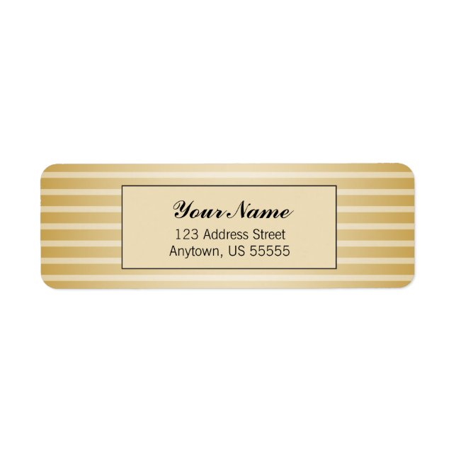 Etiqueta Douradas faixas horizontais (Frente)