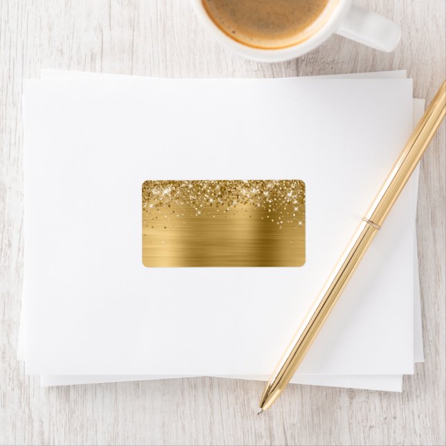 Etiqueta Dourado Brilhante Glitter Foil Glam (Insitu)