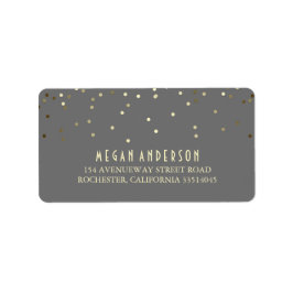 Etiqueta Dourado Casamento Confetti