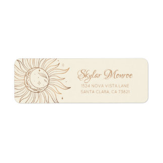 Etiqueta Dourado Celestial Sun & Moon on Ivory Return Ender