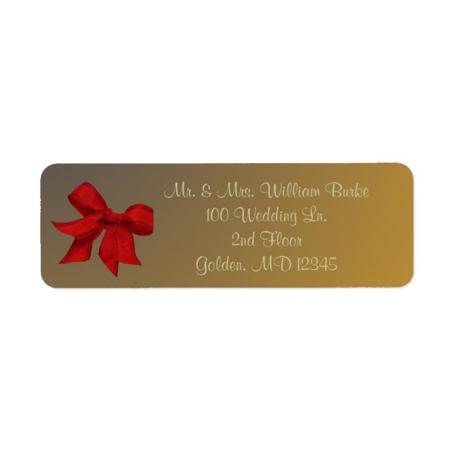 Etiqueta Dourado com Arco Vermelho (Frente)