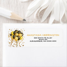 Dourado Confetti Streamers Balão Festivo