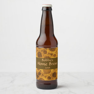 Etiqueta Dourado da cerveja do teste padrão do