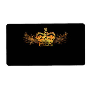 Etiqueta Dourado da coroa