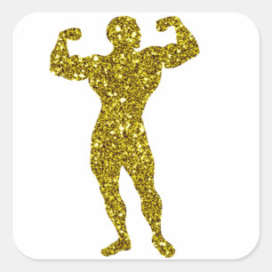 Etiqueta Dourado do Bodybuilding