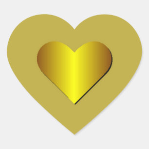 Etiqueta Dourado do coração