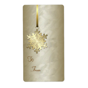 Etiqueta Dourado do Tag do presente da folha