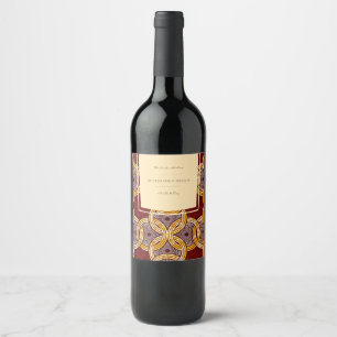 Etiqueta Dourado do vinho de Ancara Kitenge do