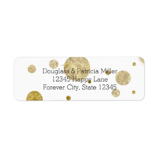 Etiqueta Dourado Glam Bokeh Confetti Pontos