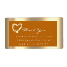 Dourado Heart Honey Enquadrado Bridal RSVP