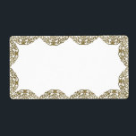 Etiqueta Dourado Onament Swirl Christmas Labels<br><div class="desc">DOURADOS Designs de Natal Enviando etiquetas de endereço de envio por Sandra Mack Studio em samack</div>