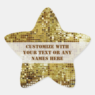 Etiqueta Dourado personalizada da estrela dos