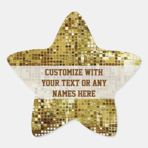 Etiqueta Dourado personalizada da estrela dos