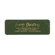 Dourado verde Feliz Natal
