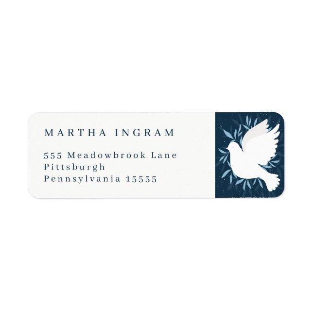 Etiqueta Dove of Peace (Frente)