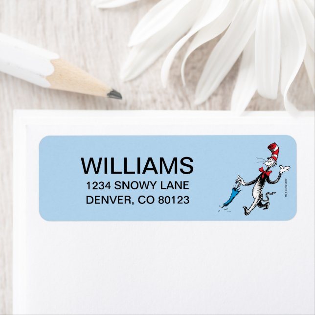 Etiqueta Dr. Seuss | Gato na Marcha dos Guarda-chuvas (Insitu)