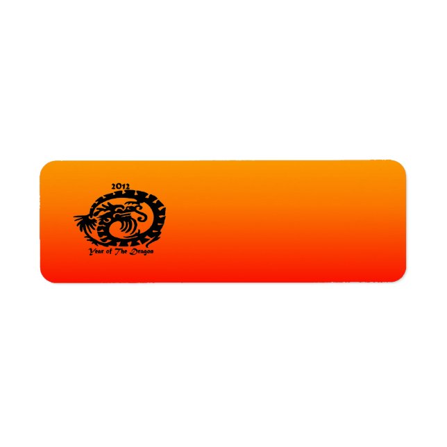 Etiqueta Dragão de Ano Novo chinês 2012 (Frente)