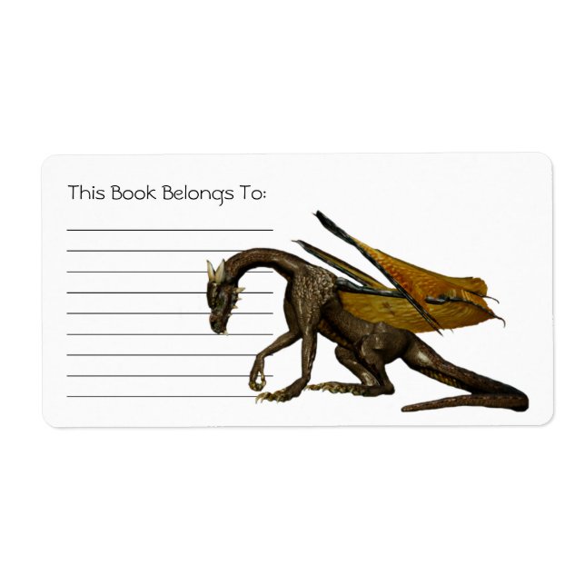 Etiqueta Dragon Bookplate (Frente)
