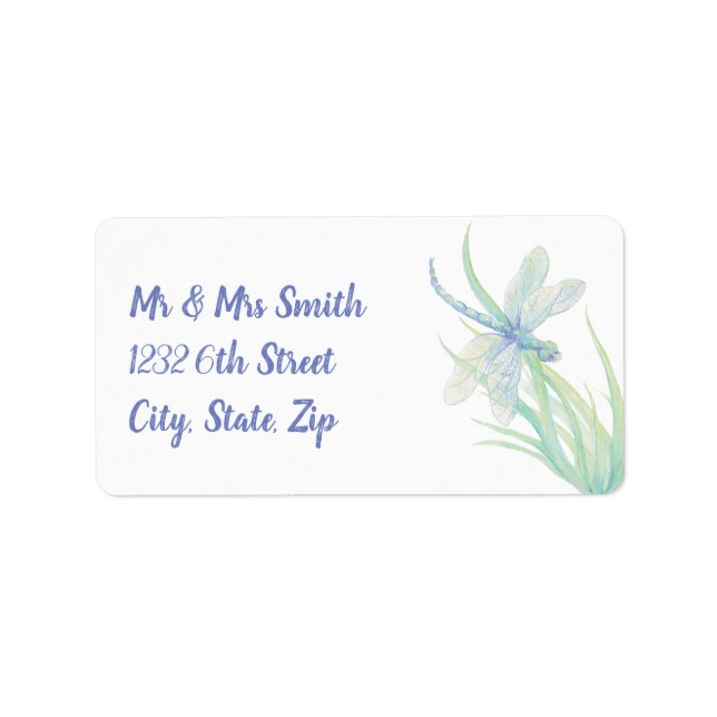 Etiqueta Dragonfly Original em Azul e Verde (Frente)