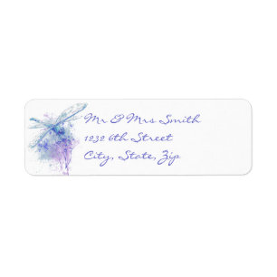 Etiqueta Dragonfly Original em Blue Mauve