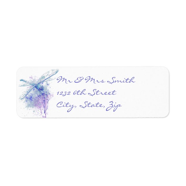 Etiqueta Dragonfly Original em Blue Mauve (Frente)