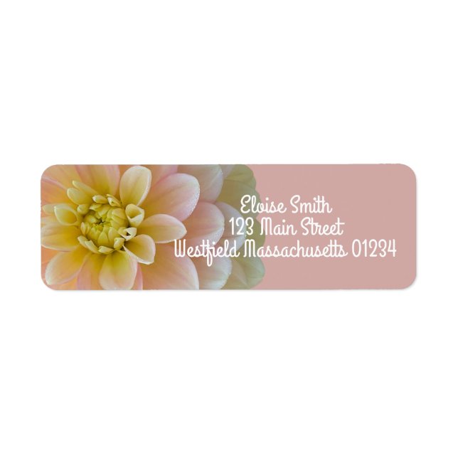 Etiqueta Dreamer Dahlia Flower Personalizado (Frente)