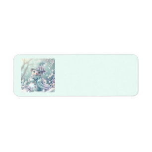 Etiqueta Dreamy Christmas Snowman Endereço Labels