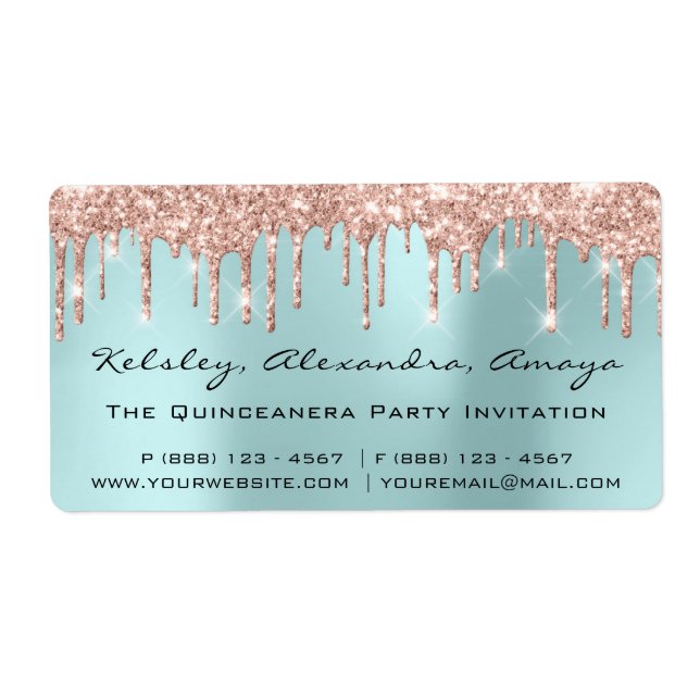 Etiqueta Drives Blush Rosa Bridal Sweet 16th Quinceanera VI (Frente)