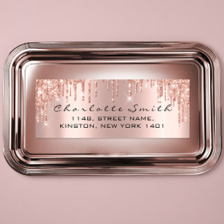 Etiqueta Drives Sparkly Rosa Blush Return Address Labs