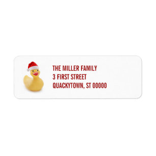 Etiqueta Ducky do kitsch do papai noel