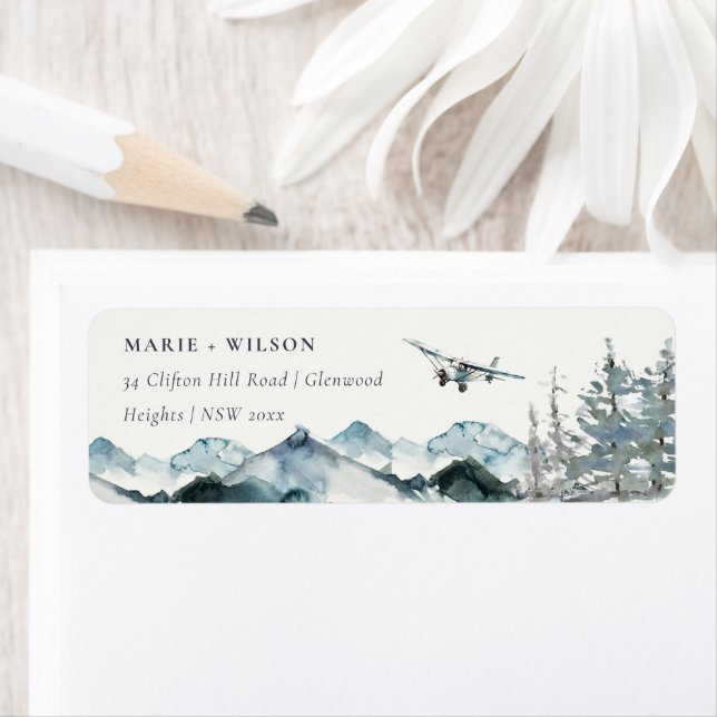 Etiqueta Dusky Blue Mounties Pine Planet Glider Endereço (Insitu)
