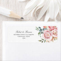 Dusty Blue & Peach Floral Wedding