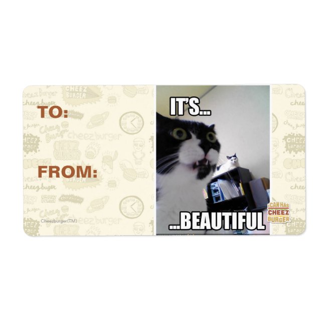 Etiqueta É lindo (Frente)