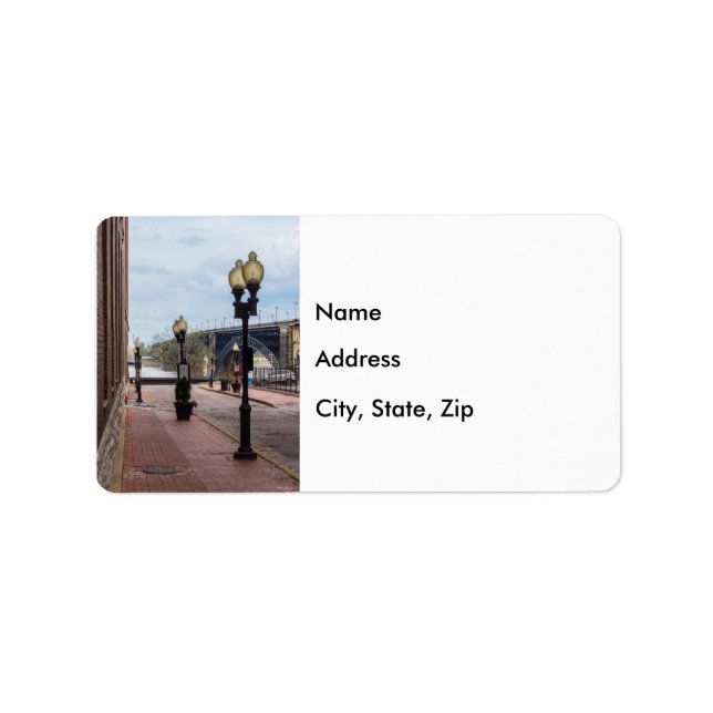 Etiqueta Eads Bridge Ao Longo De Lucas Ave (Frente)