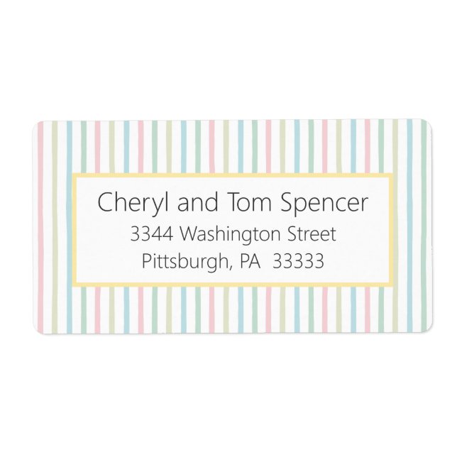 Etiqueta Easy To Read Multi Color Return Address Label (Frente)