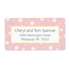 Etiqueta Easy To Read Pink Floral Return Address Label