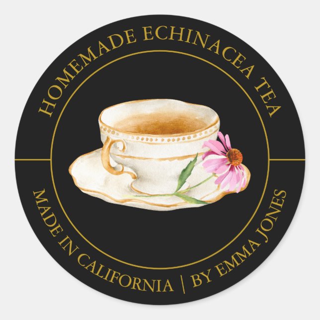 Etiqueta Echinacea Tea Modern (Frente)