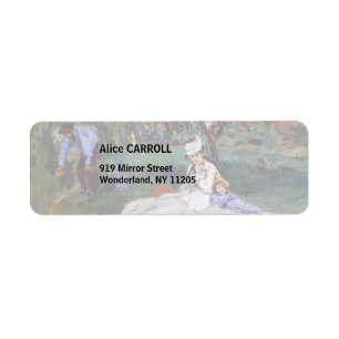 Etiqueta Edouard Manet - A família Monet em seu jardim