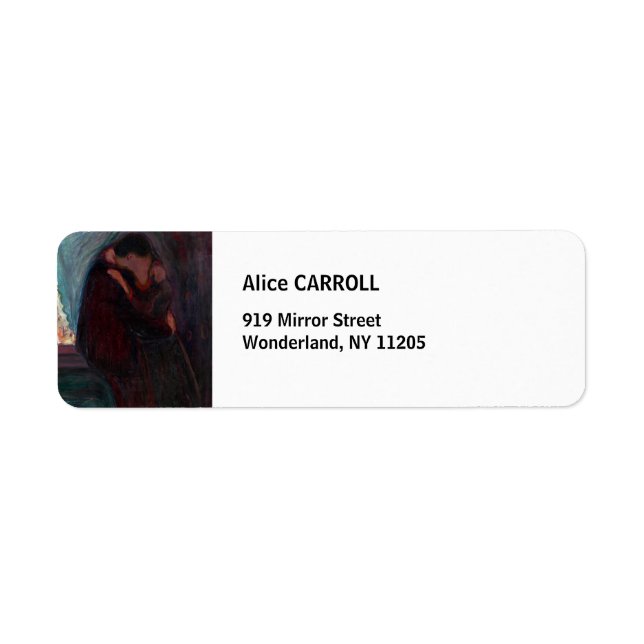 Etiqueta Edvard Munch - O Beijo (Frente)