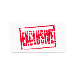 Etiqueta Efeito exclusivo de carimbo vermelho