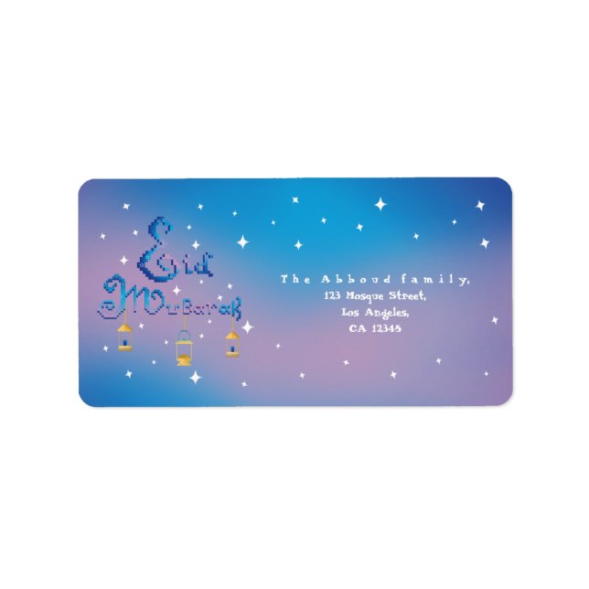 Etiqueta Eid Mubarak (Frente)