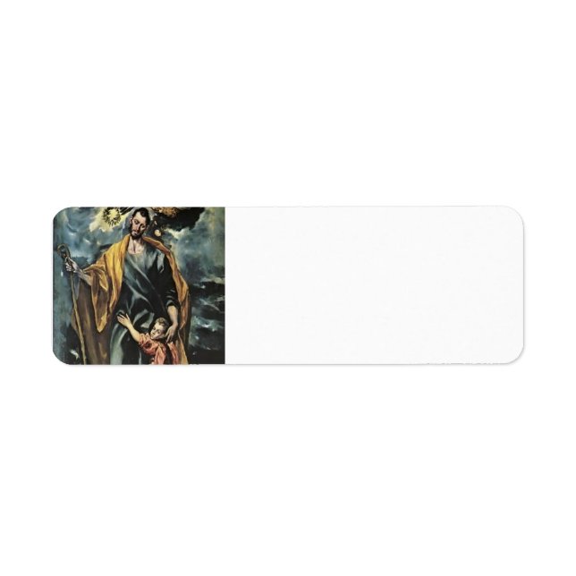 Etiqueta El Greco - Rua. José e a Criança Cristo (Frente)