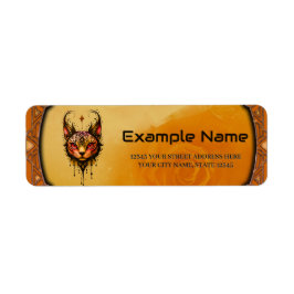 Etiqueta elegância fundamental: Um retrato de um gato.