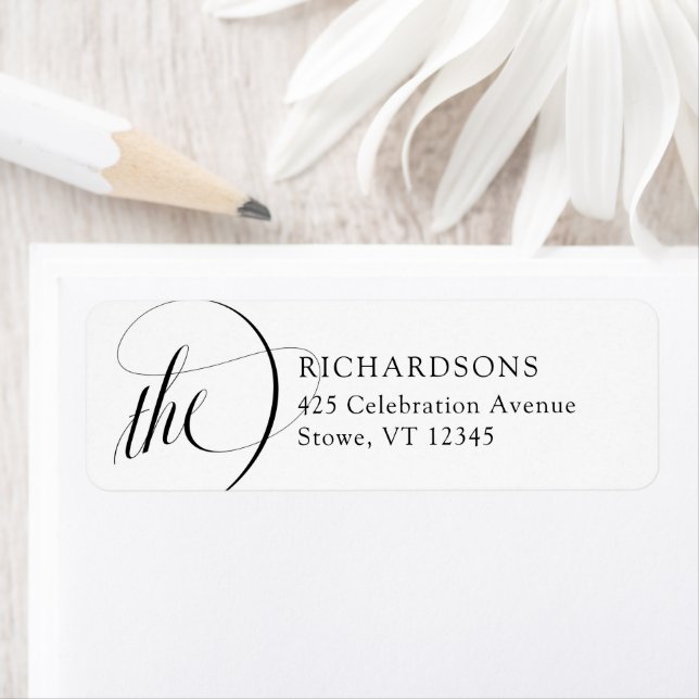 Etiqueta Elegância italiana clássica | Preto e Branco (Insitu)