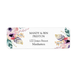 Etiqueta Elegant Boho Wedding Collection-adresskleber