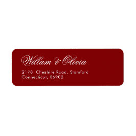 Etiqueta Elegant Calligraphy Burgundy Wedding