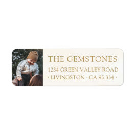 Etiqueta Elegant Custom Christmas Photo Return Address