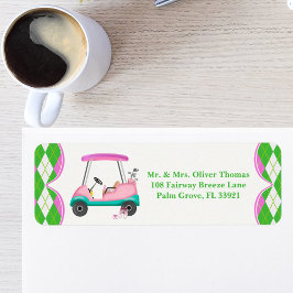 Etiqueta Elegant Golf Cart Ready For Baby Shower 