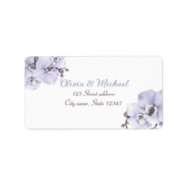 Etiqueta Elegant Lavender Orchid Return Address Labels